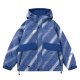Swirl Print Puffer Jacket with Front Pockets