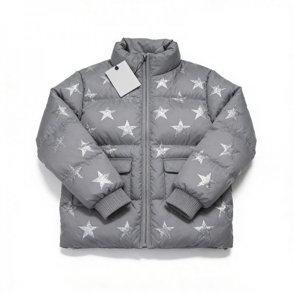 Gray Starry Sky Puffer Jacket