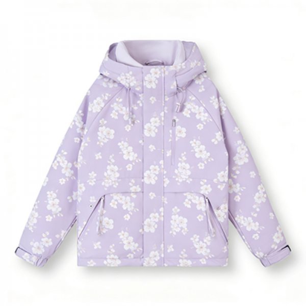 Sunburst Coral Puffer Jacket