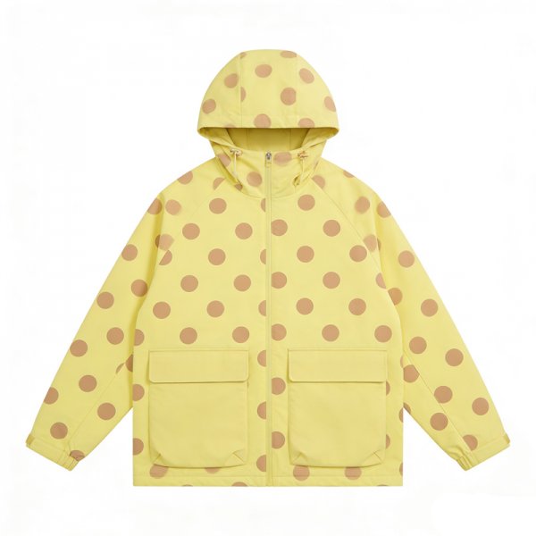 Sunny Polka Dot Hooded Puffer Jacket