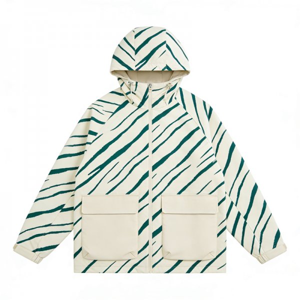 Stripes and Waves Puffer Jacket