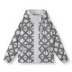Navy Sailboat Pattern Puffer Jacket