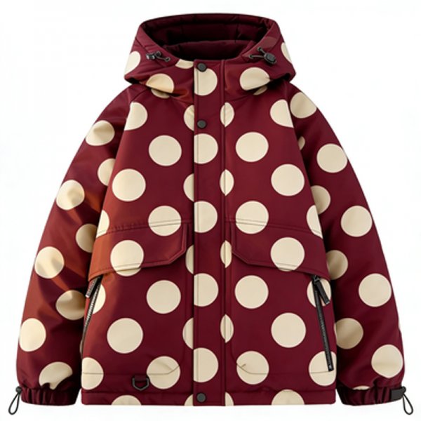 Bold Polka Dot Puffer Jacket