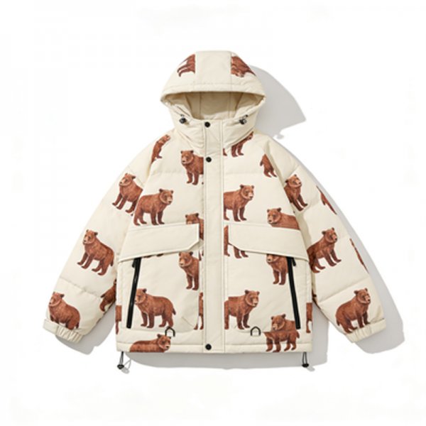 Bear Print Insulated Parka
